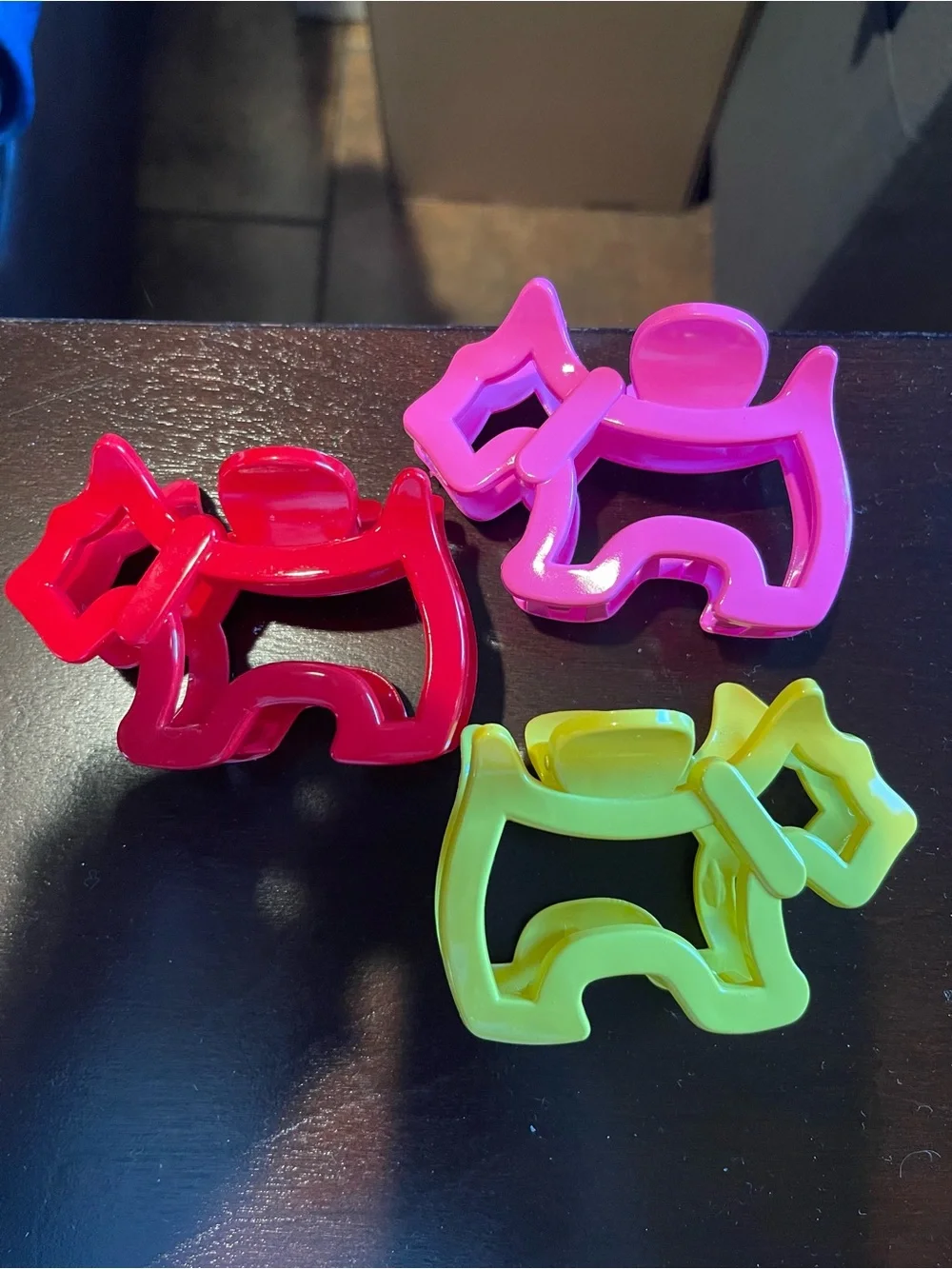 Colorful Dog-Shaped Hair Clip Set